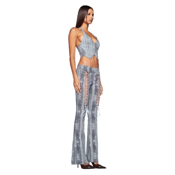 I. AM. GIA Women's MAYBEL Pant Pinstripe Denim Size XL- NEW WITH TAGS - Picture 9 of 16